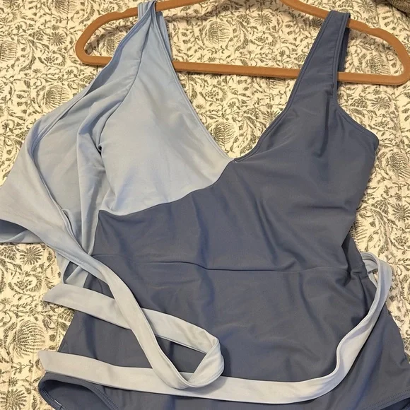 Summersalt Women's Two-Tone Blue One Piece Swimsuit - Picture 7 of 16